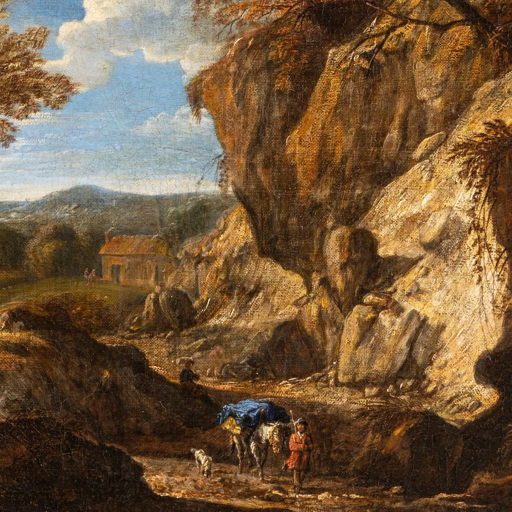 Giuseppe Zola-34-Paesaggio con viandante - attribuito - dettaglio